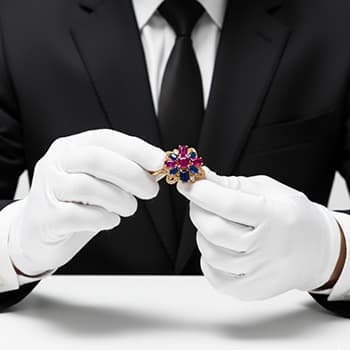 宝石を査定するイメージ